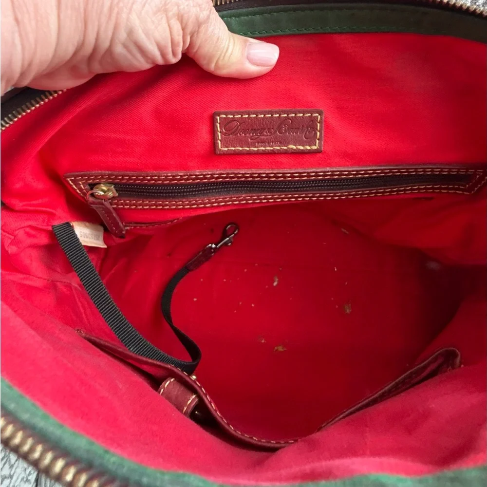 Dooney & Bourke Florentine Leather Domed Buckle Satchel in Bordeaux